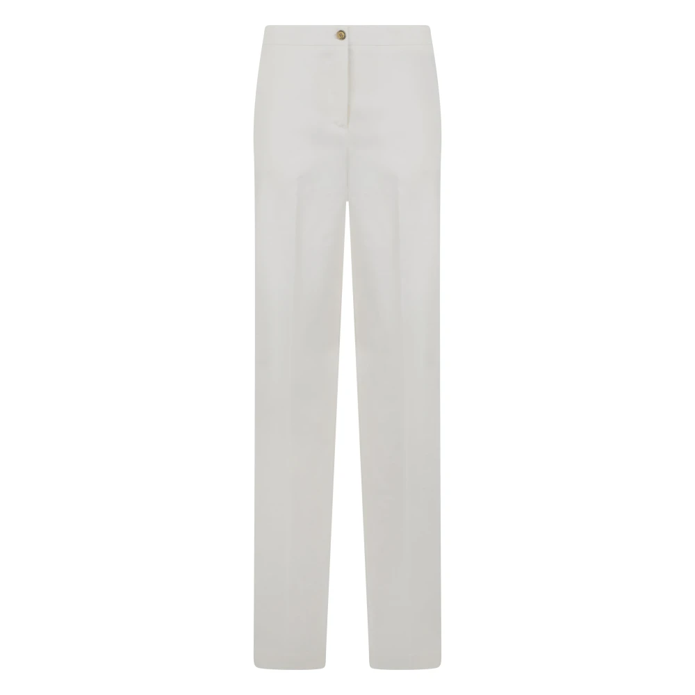 Pinko Women's White Jacopone Trousers - Straight Trousers - M - Trousers