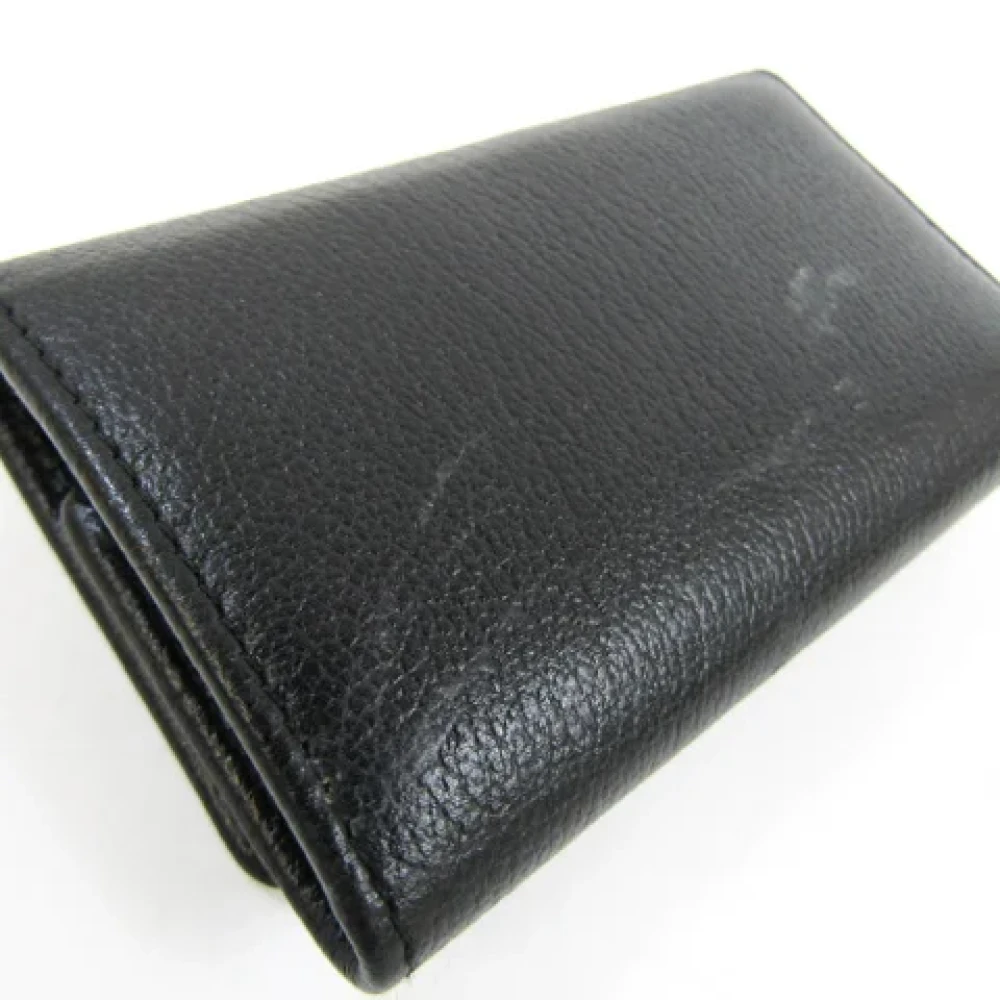 Chanel Vintage Pre-owned Leather home-office Black Dames