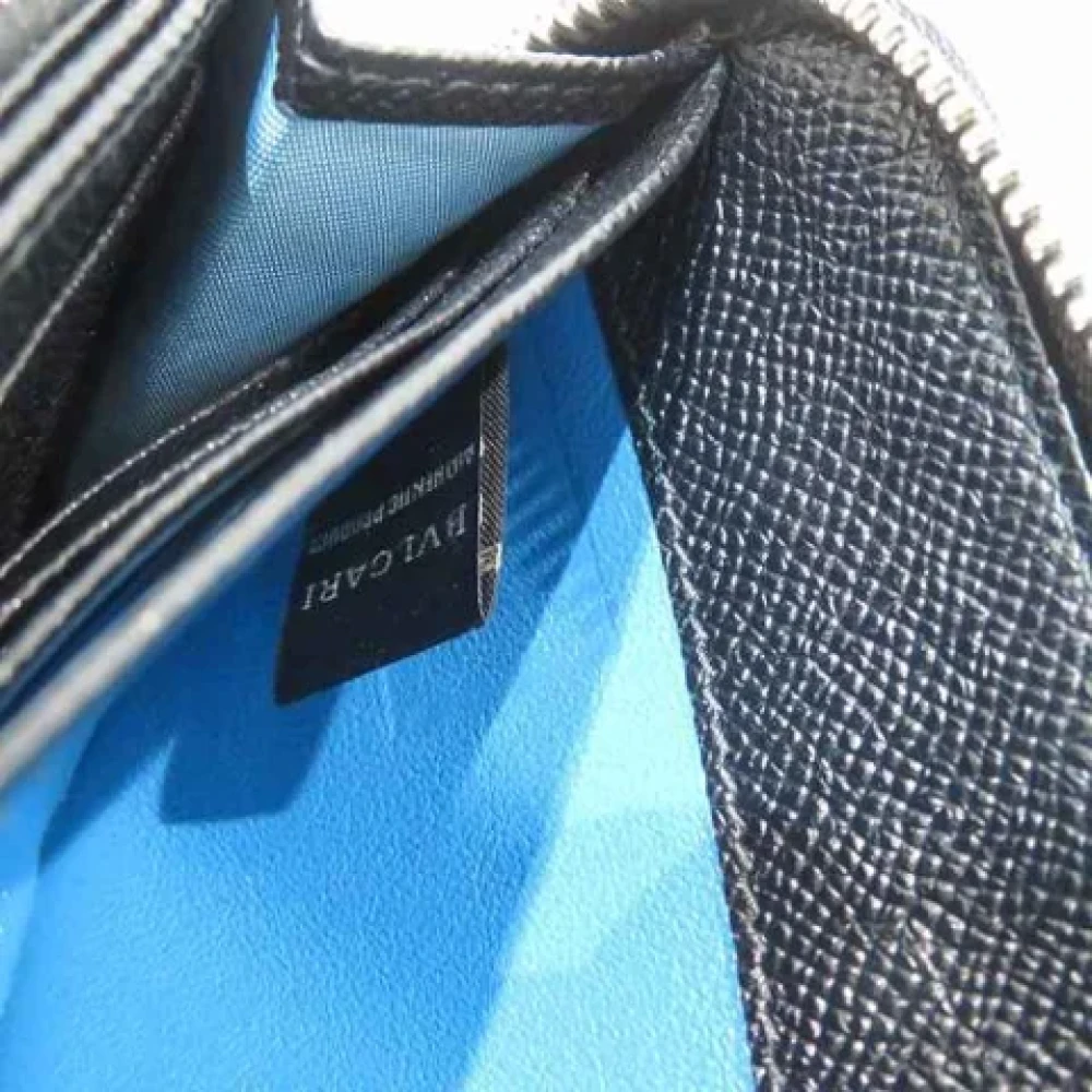 Bvlgari Vintage Pre-owned Leather wallets Black Heren