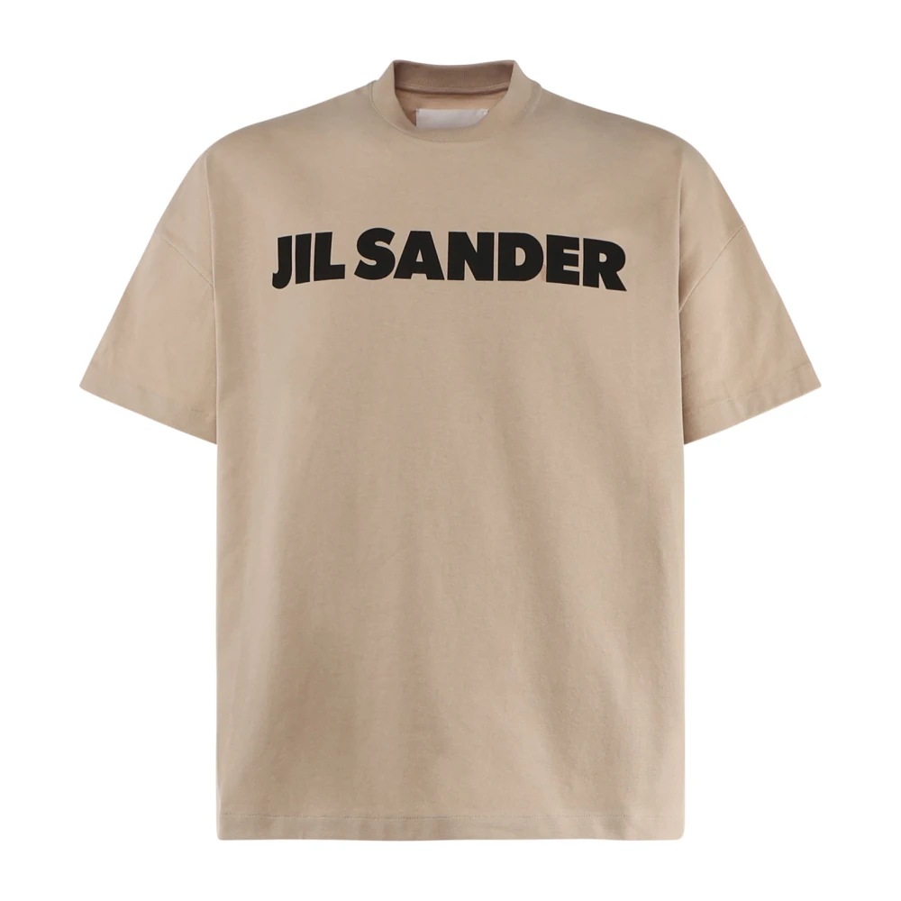 Jil Sander Zachte snit Logo Print T-shirts Sand Beige Heren