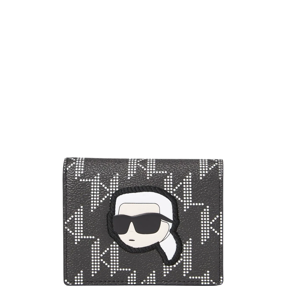 Karl Lagerfeld Iconische Mono CC Portemonnee Zwart Black Dames