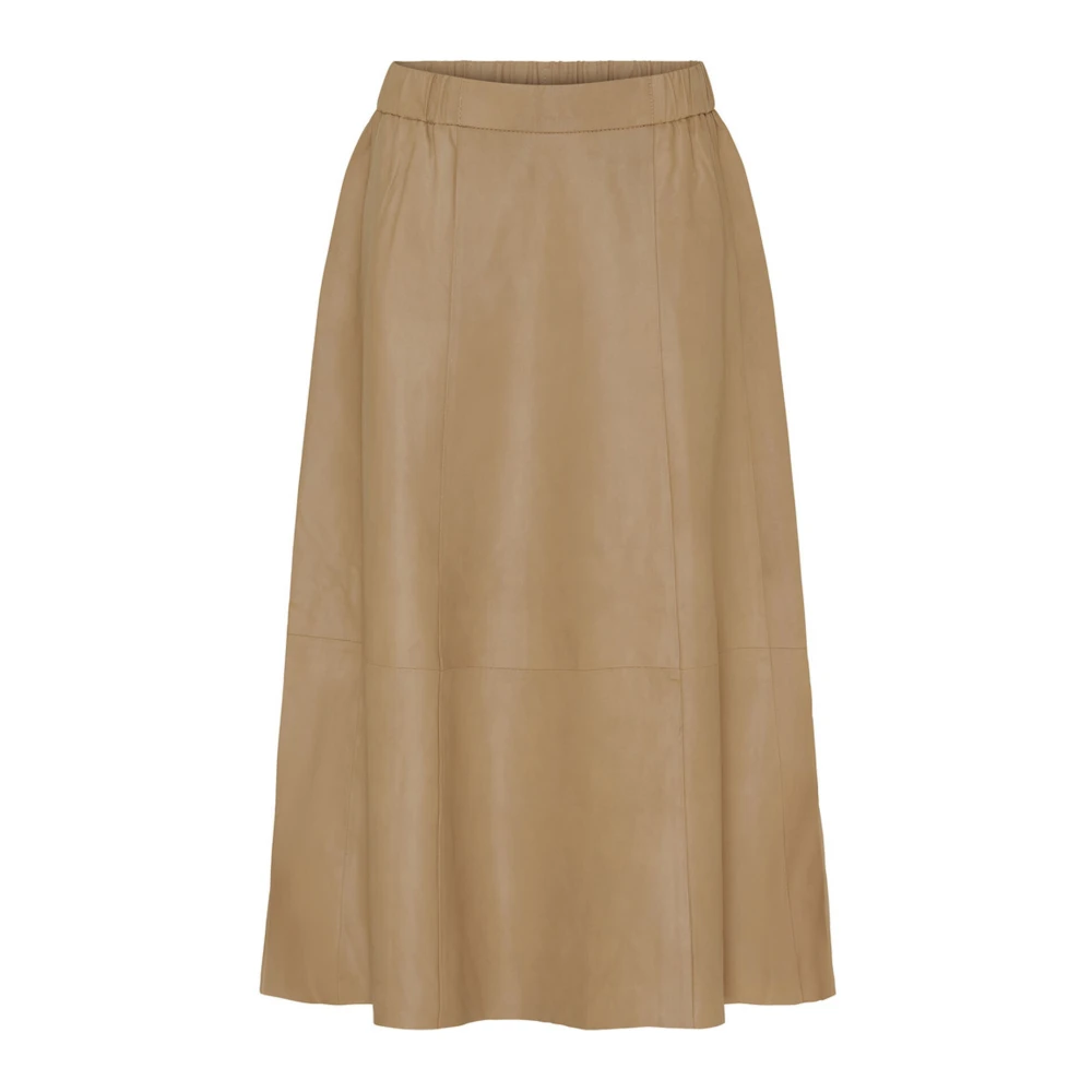 Btfcph A-Lijn Leren Rok Latte Beige Dames