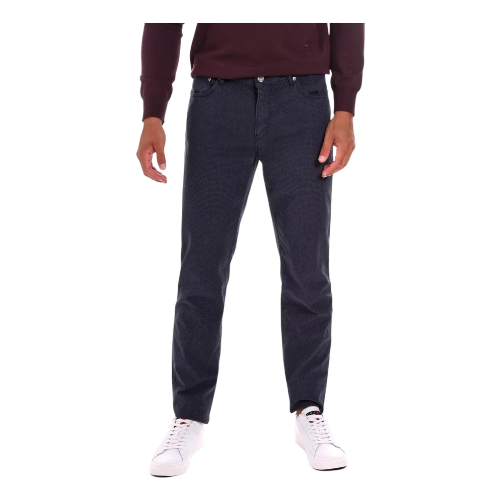 Trussardi Blue Slim-Fit Trousers, Male, W34, 370 Slim Trousers