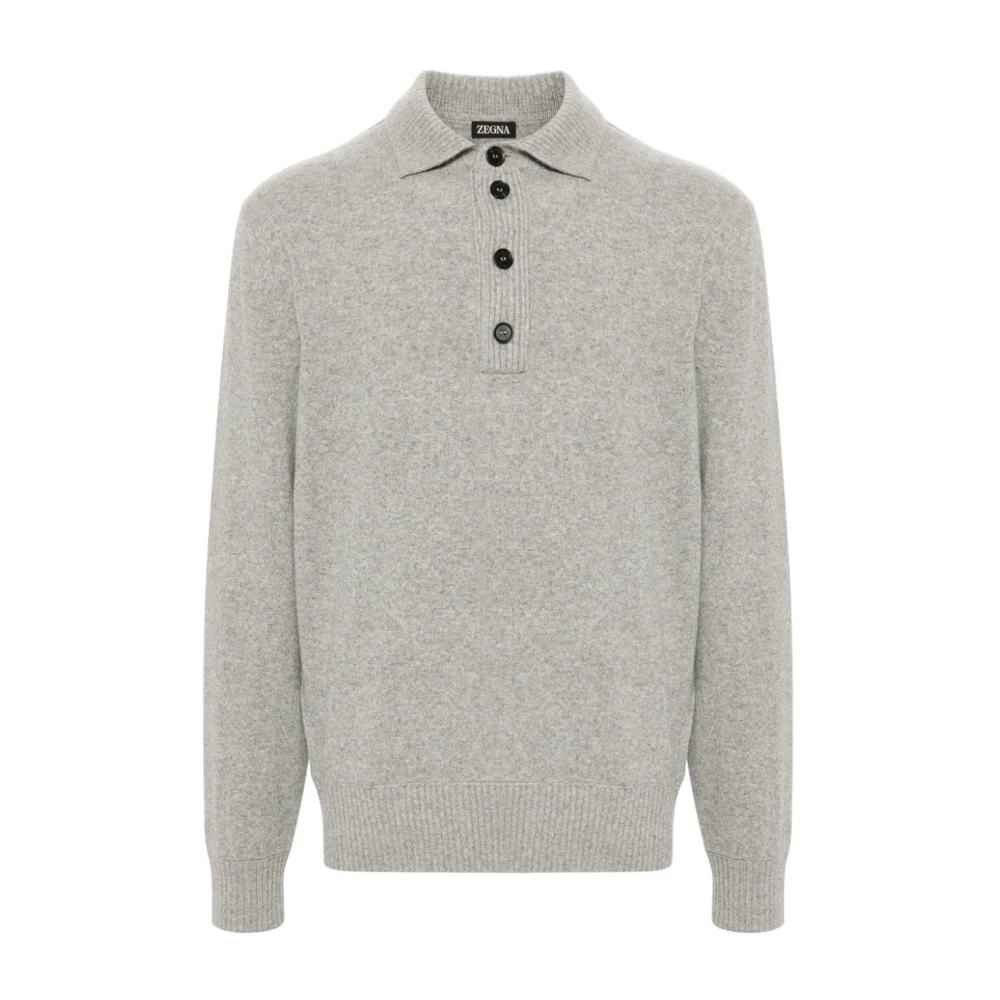 Ermenegildo Zegna Zwarte T-shirts Polos voor Mannen Gray Heren