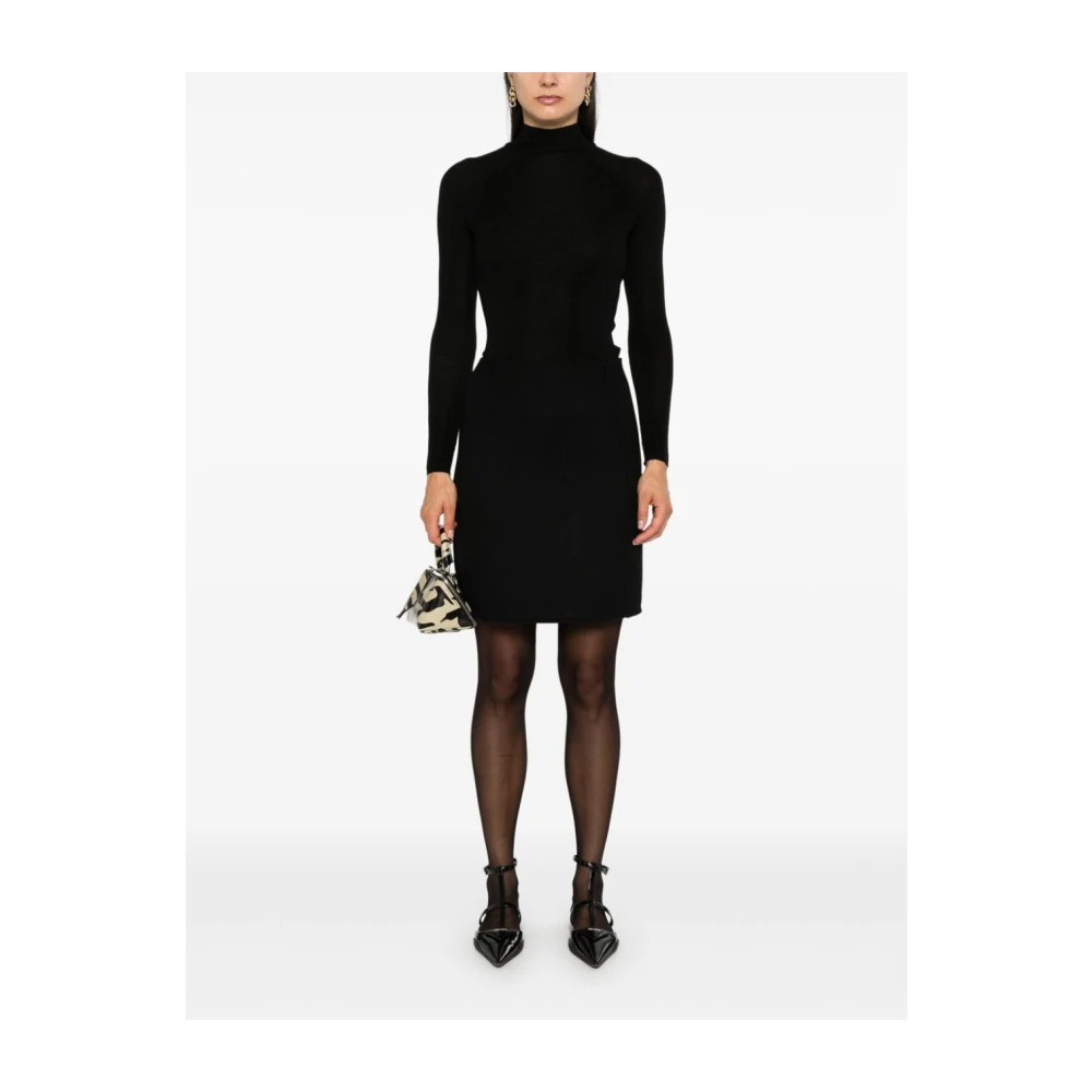 majestic filatures Zwarte Merinowol Coltrui Trui Black Dames
