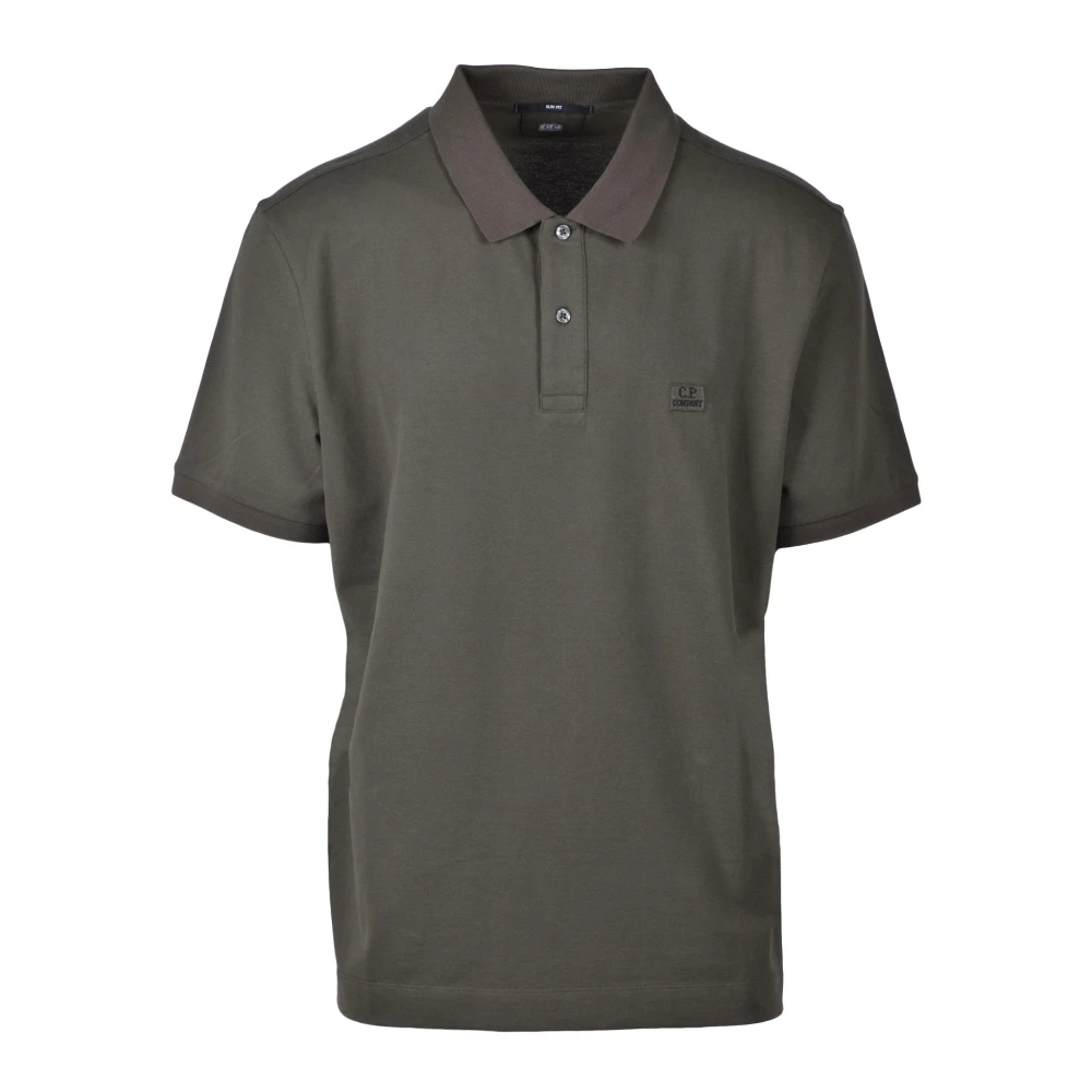 C.P. Company Katoen Elastaan Polo Shirt Green Heren