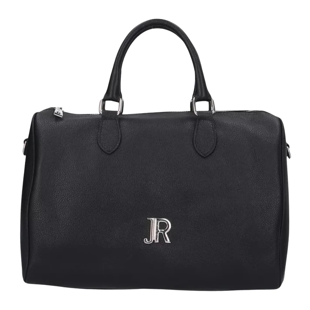 John Richmond Zwarte leren handtas met ritssluiting Black Dames