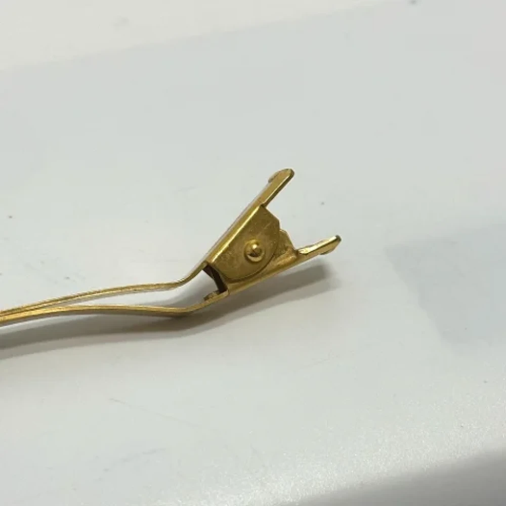 Chanel Vintage Pre-owned Metal hair-accessories Yellow Dames