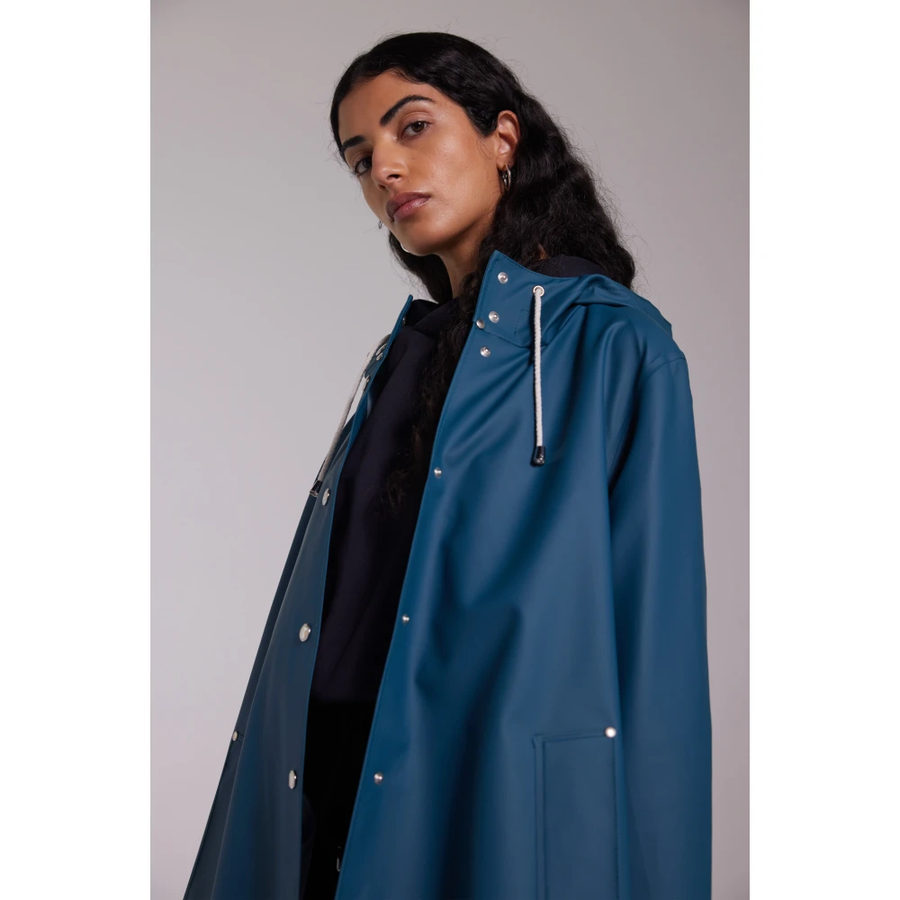 Stutterheim A-lijn Waterdichte Regenjas voor Vrouwen Blue Dames
