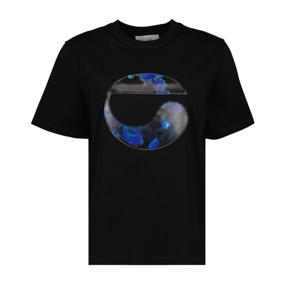 Coperni Oversized Holografisch Box T-Shirt Black Dames