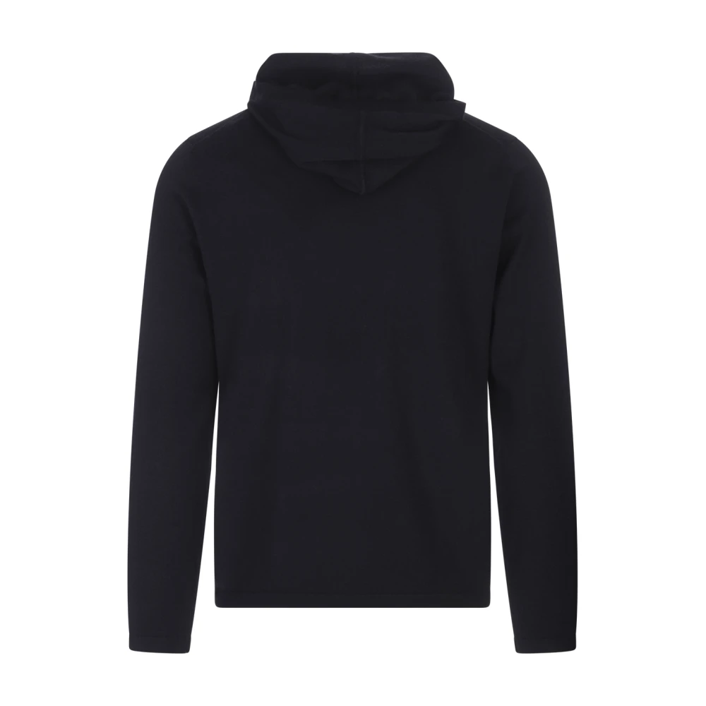 Vince Blauwe Wollen Kasjmier Hoodie Blue Heren