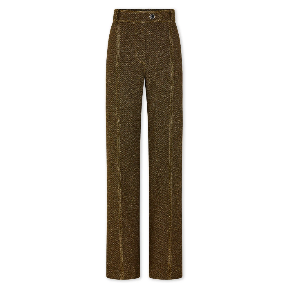 Rabanne Donna Giallo Pantaloni Su Misura In Lana Chine