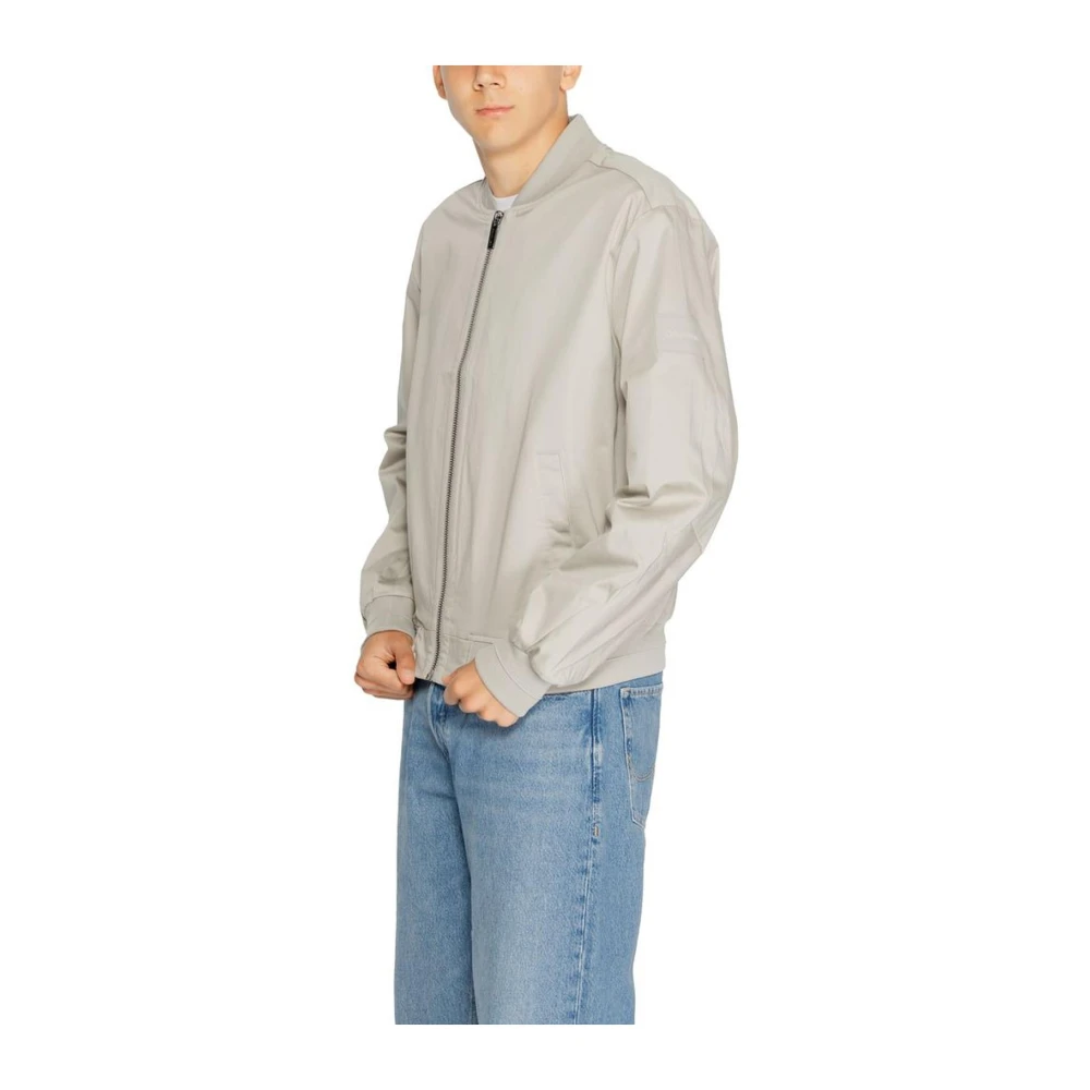 Calvin Klein Katoenmix Jas Heren Herfst Winter Collectie Gray Heren
