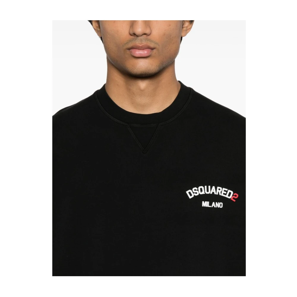 Dsquared2 Gebreide Truien Felpa Stijl Black Heren
