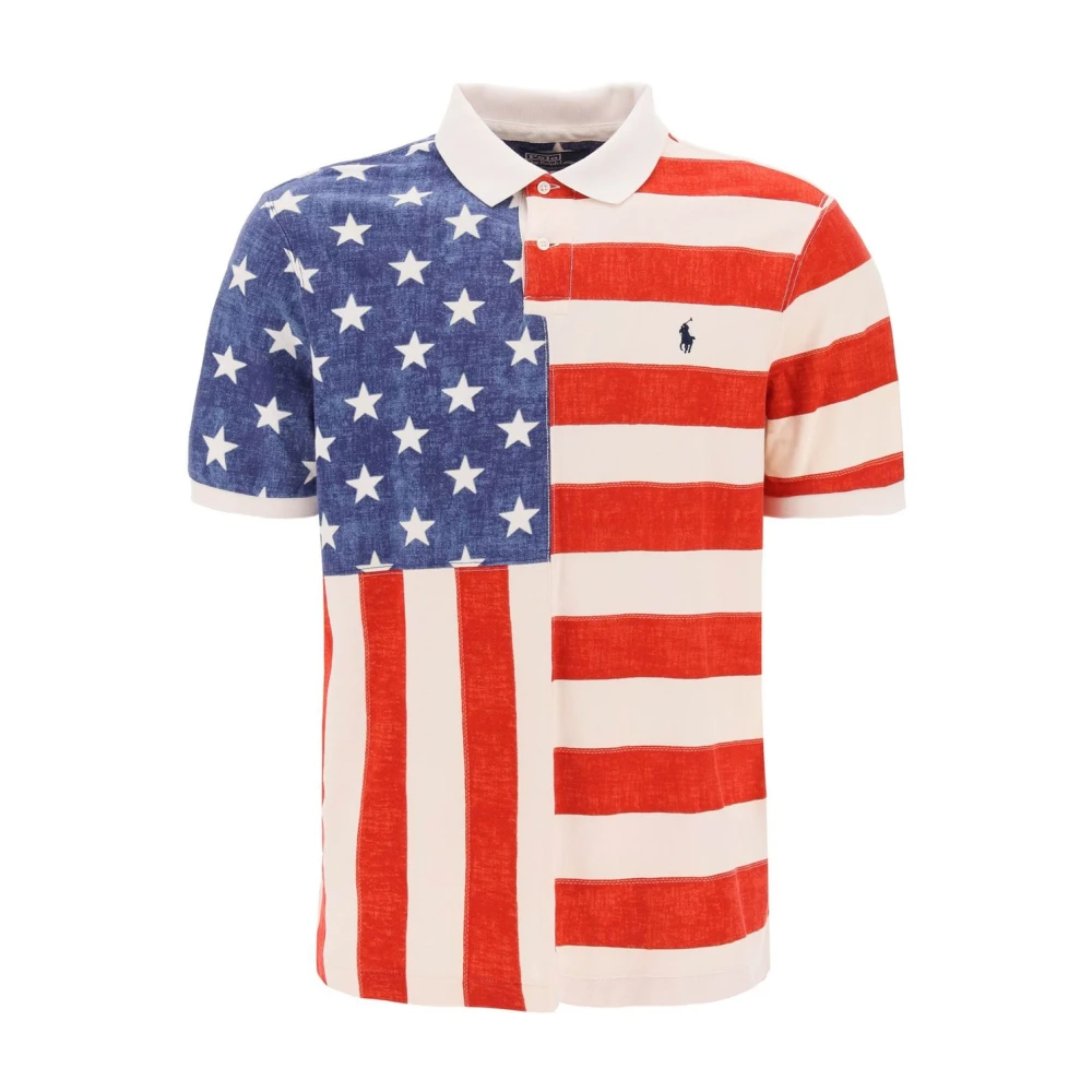 Ralph Lauren Klassieke Fit Polo Shirt met Bedrukte Vlag Multicolor Heren