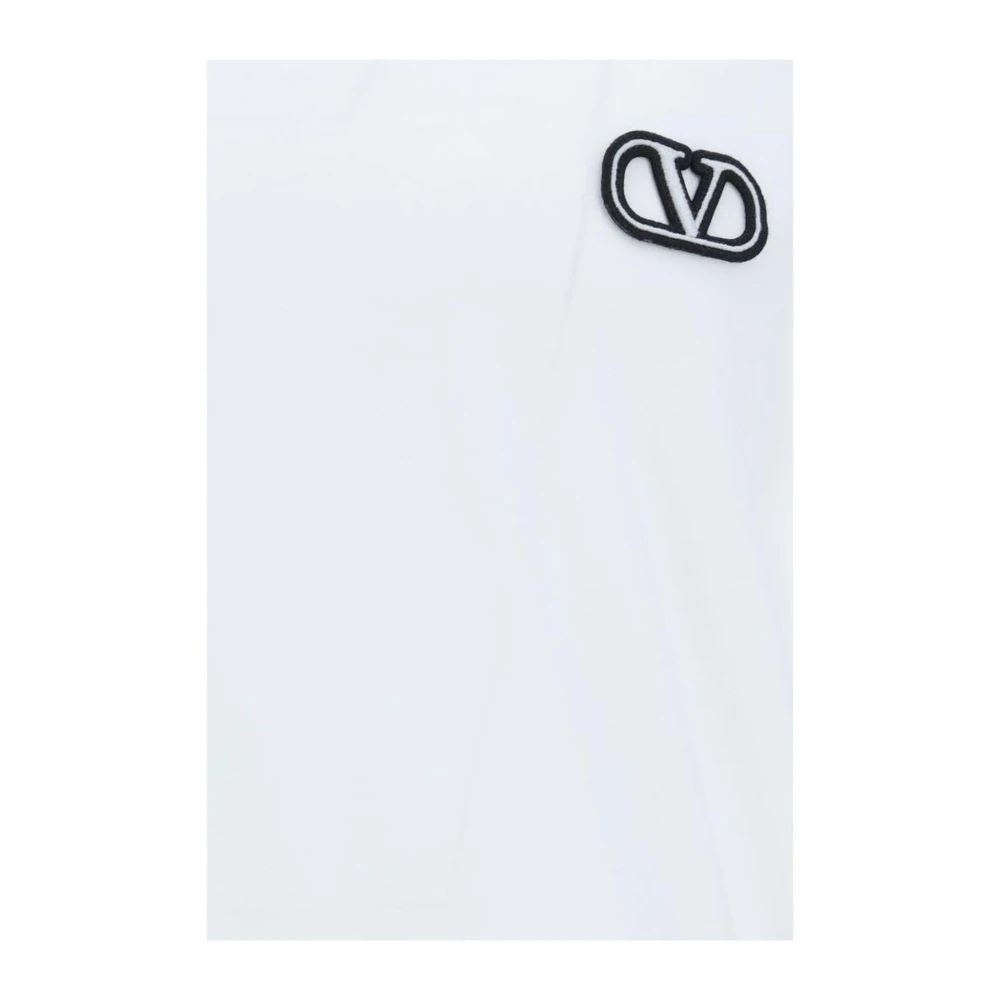 Valentino Iconisch Logo Monochrome Katoenen T-shirt White Heren