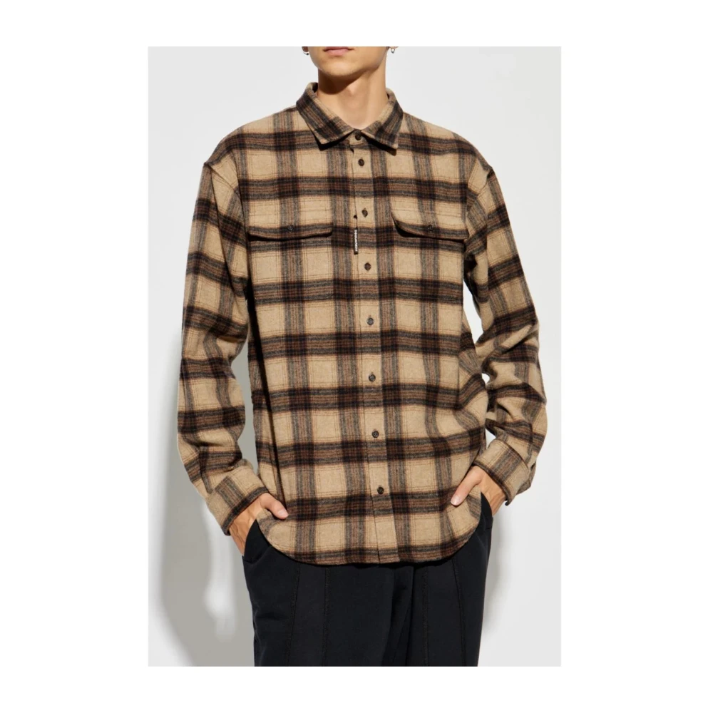 Dsquared2 Stijlvolle Herenshirts Collectie Brown Heren