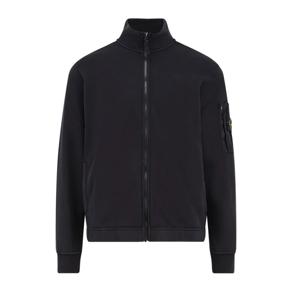 Stone Island Black Zip-Up Jacket - Male - Zip-Throughs - 2XL - Sweatshirts & Hoodies