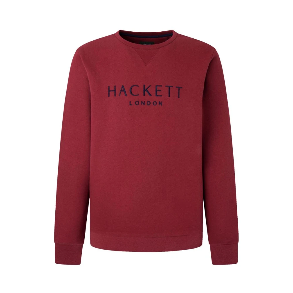 Hackett Heritage Sweatshirt met Geribbelde Details Red Heren