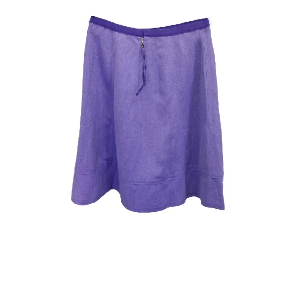 Louis Vuitton Vintage Pre-owned Linen bottoms Purple Dames