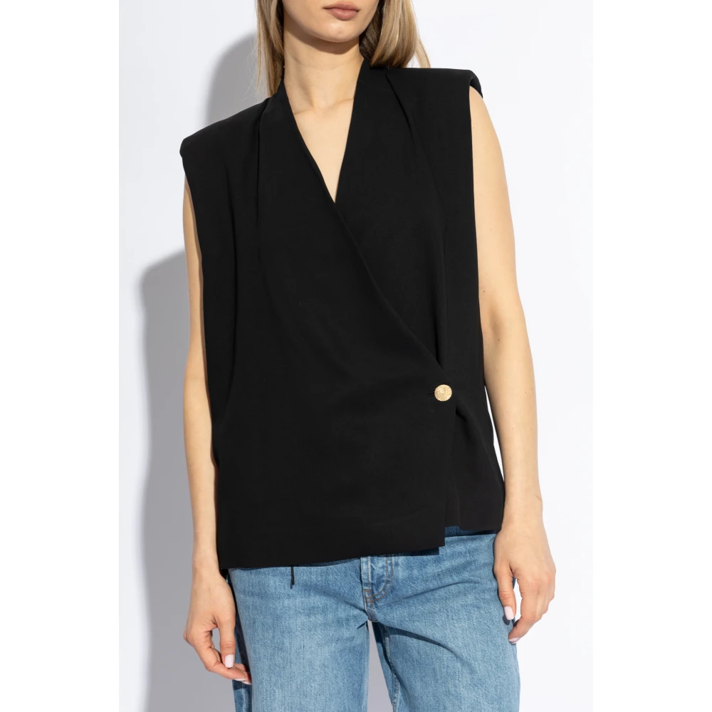 Anine Bing Vest met sluiting Black Dames