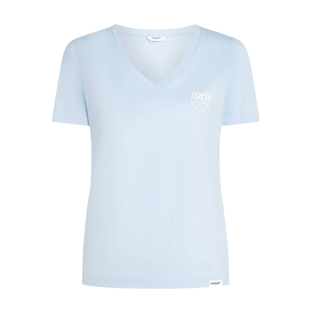 Penn&Ink N.Y Korte Mouw T-shirt Print Blue Dames