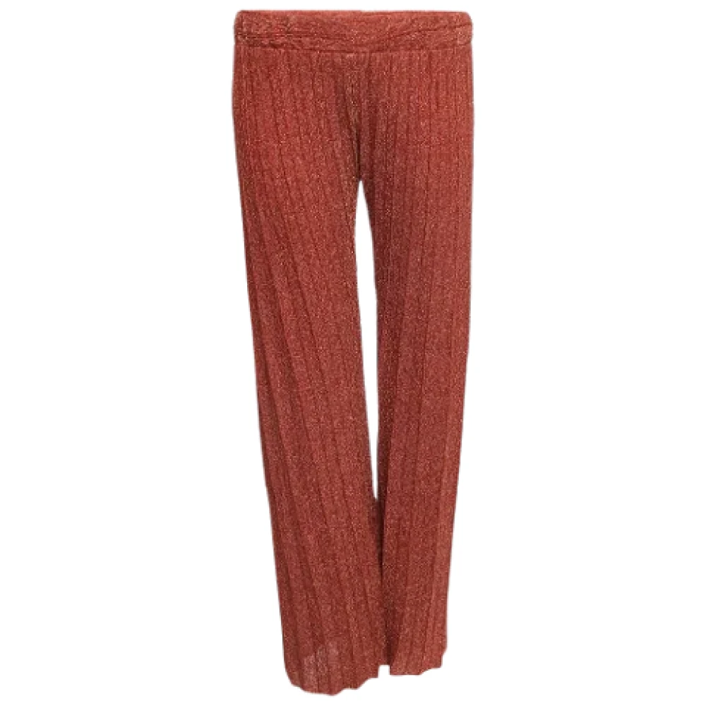 Missoni Pre-owned Fabric bottoms Brown Dames