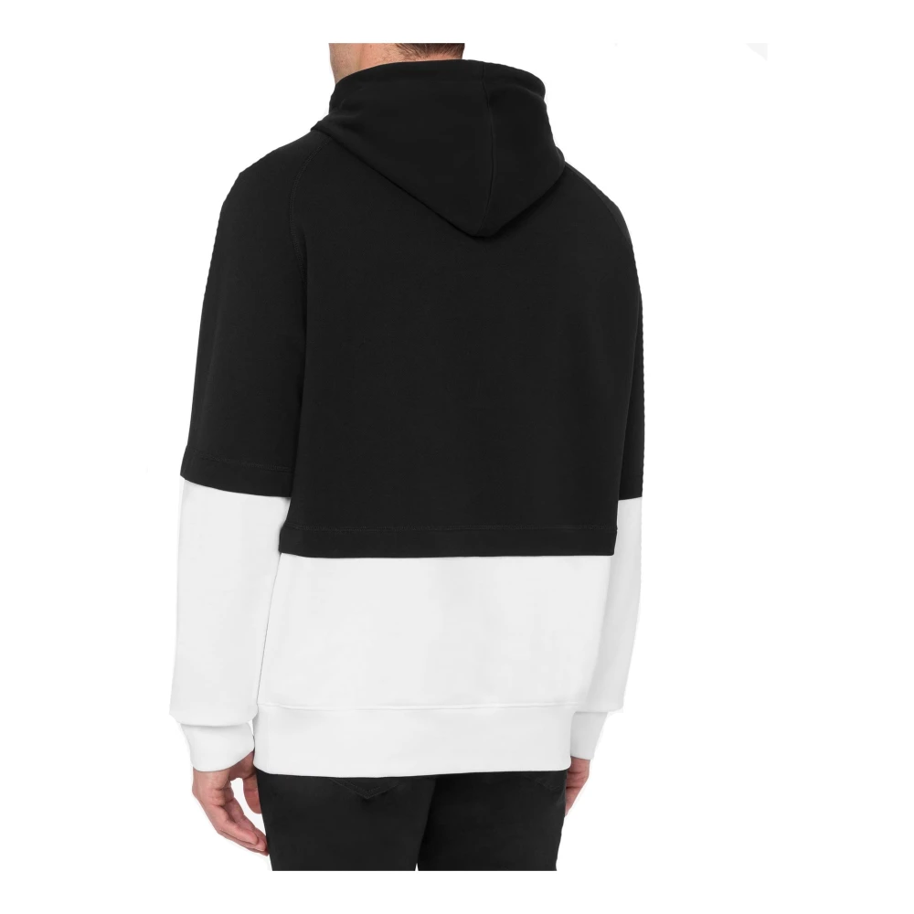 Moschino Katoenen Hoodie met Logodetail Black Heren