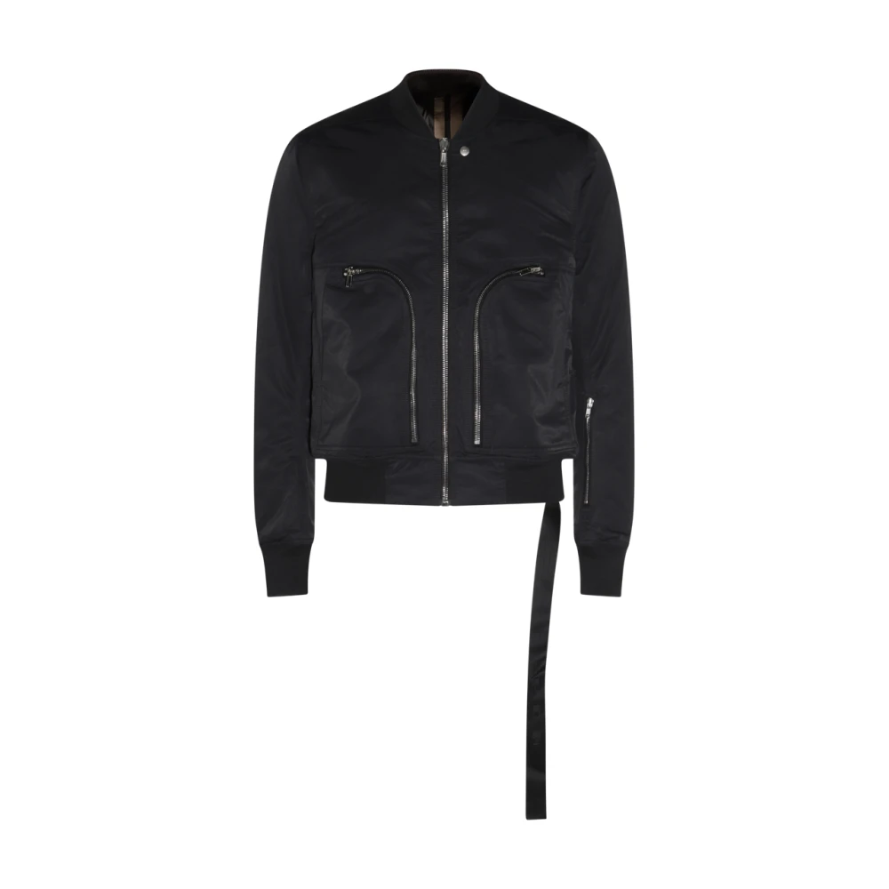 Rick Owens Zwarte Casual Jas met Ritssluiting Black Heren