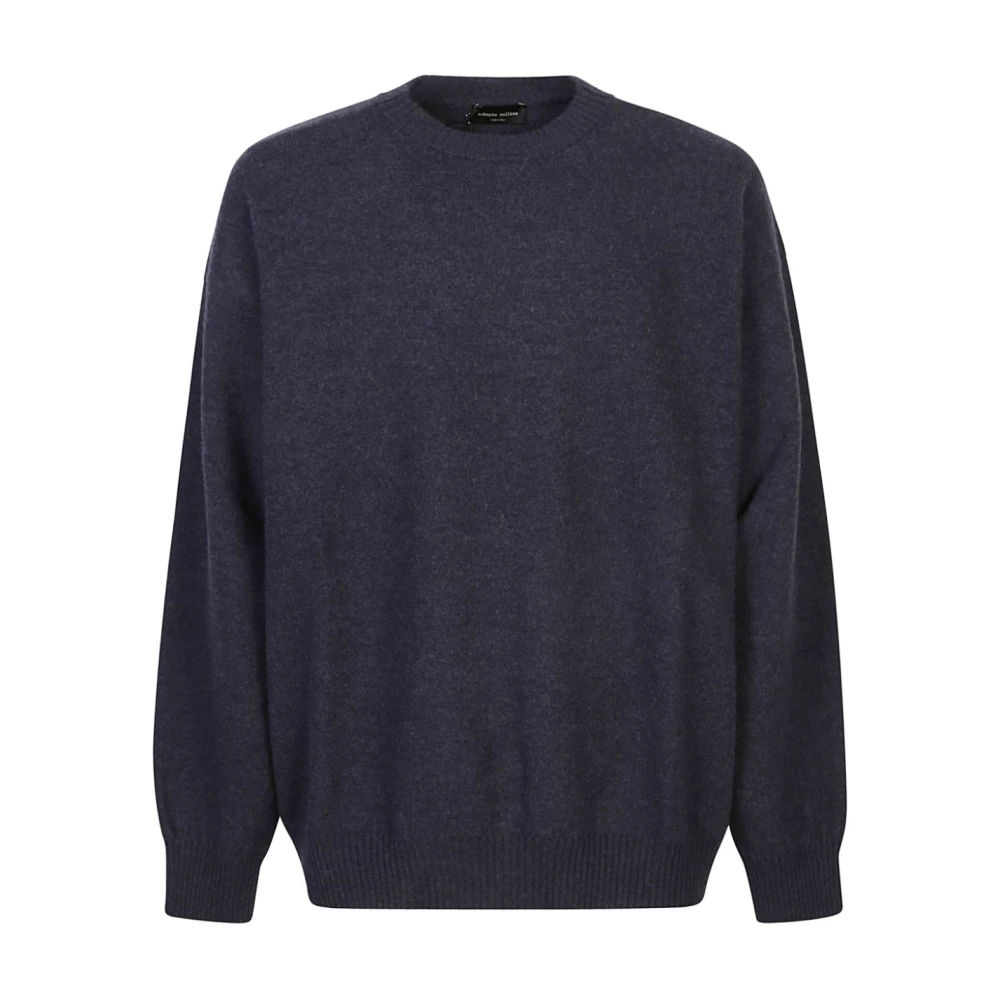 Roberto Collina Blauwe Gebreide Sweater Aw24 Blue Heren