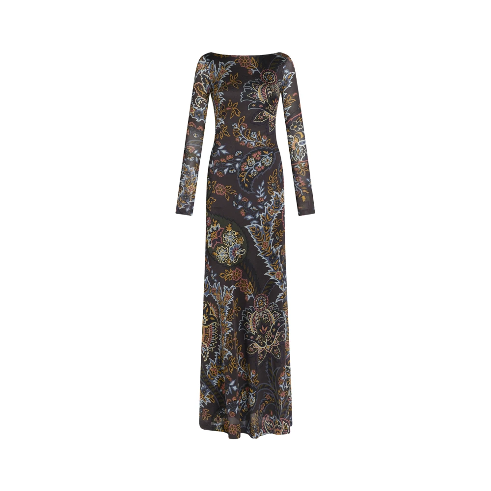 ETRO Bloemen Paisley Print Sheath Jurk Multicolor Dames