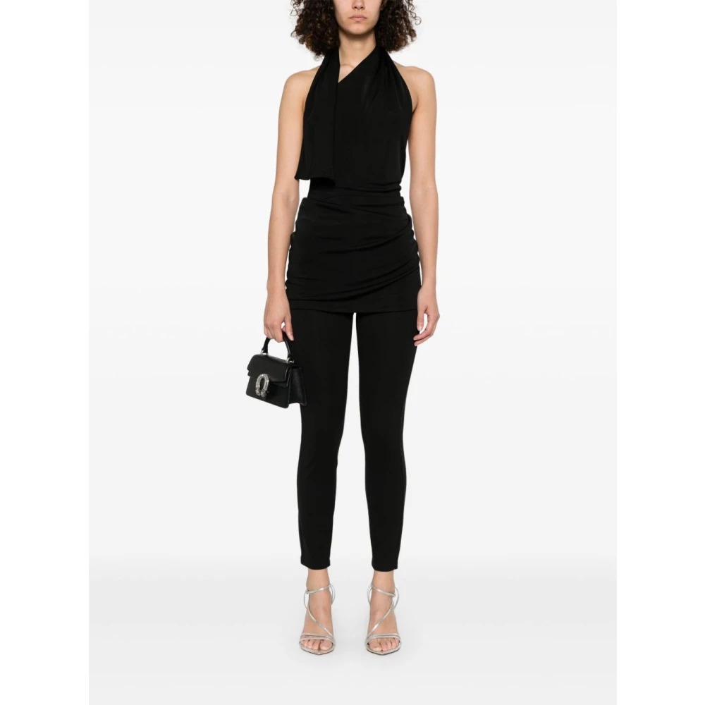 Liu Jo Zwarte broek met drukknoop en zakken Black Dames