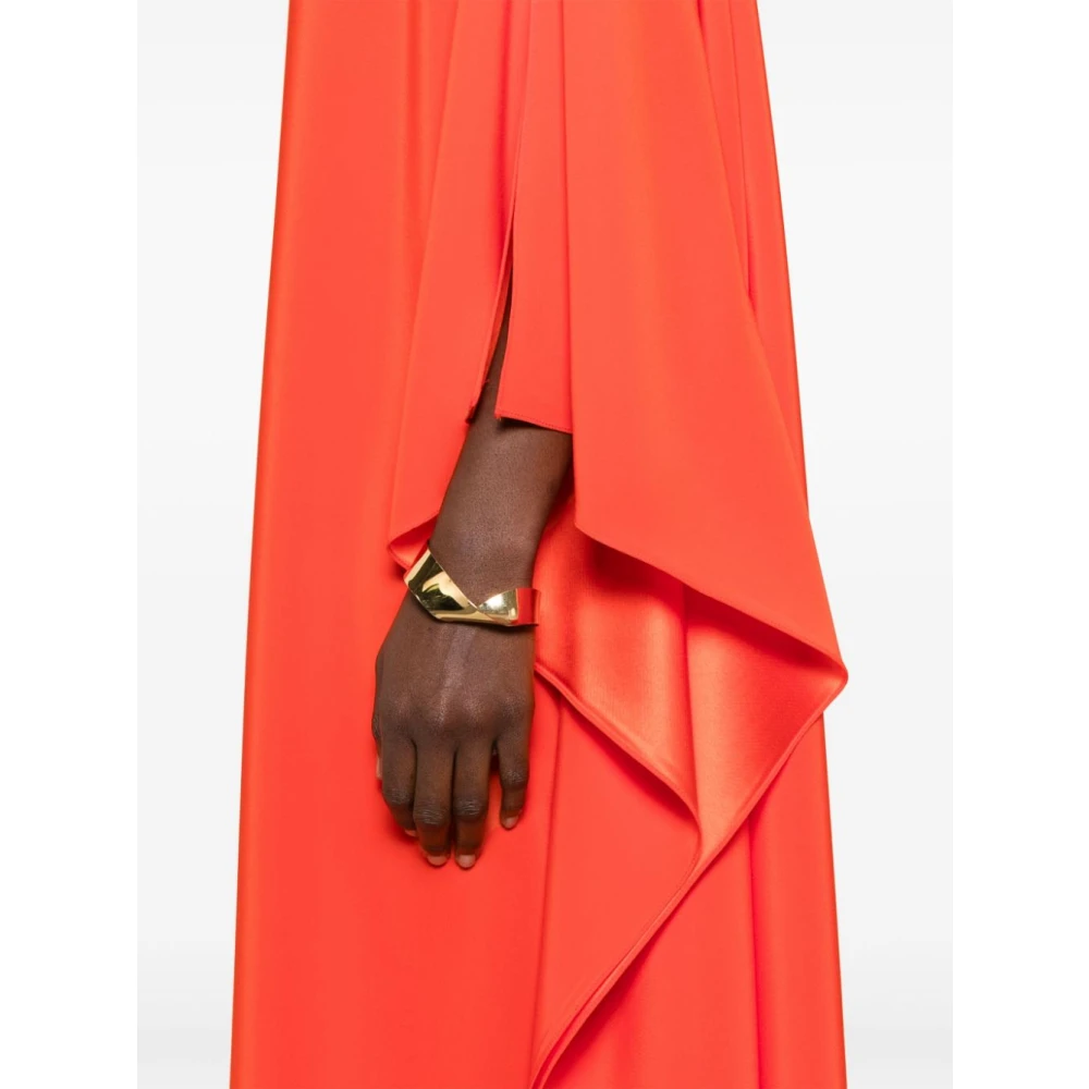 Gianluca Capannolo Oranje Bootnek Kaftan Jurk Orange Dames
