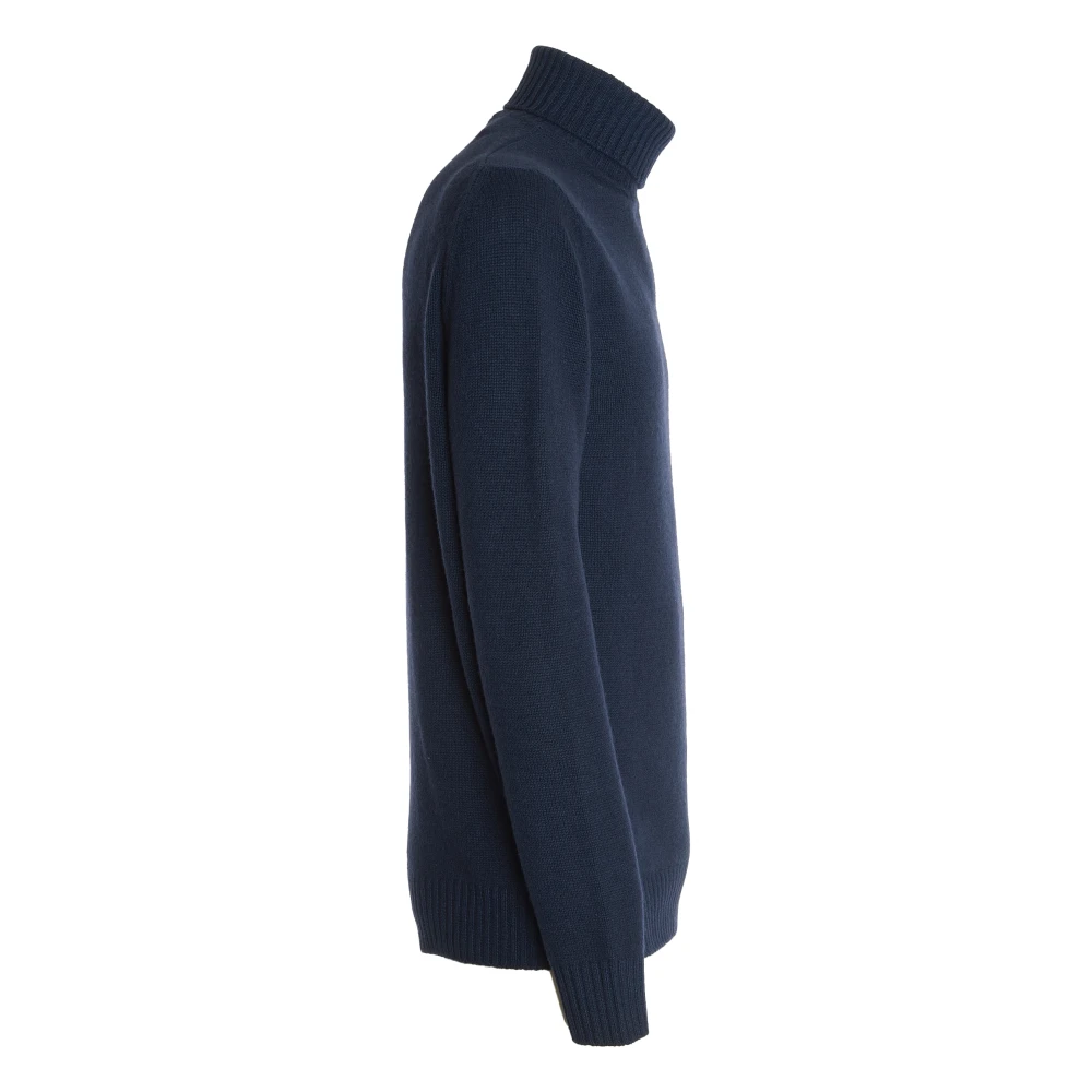 Malo Blauwe Coltrui Sweater Aw24 Blue Heren