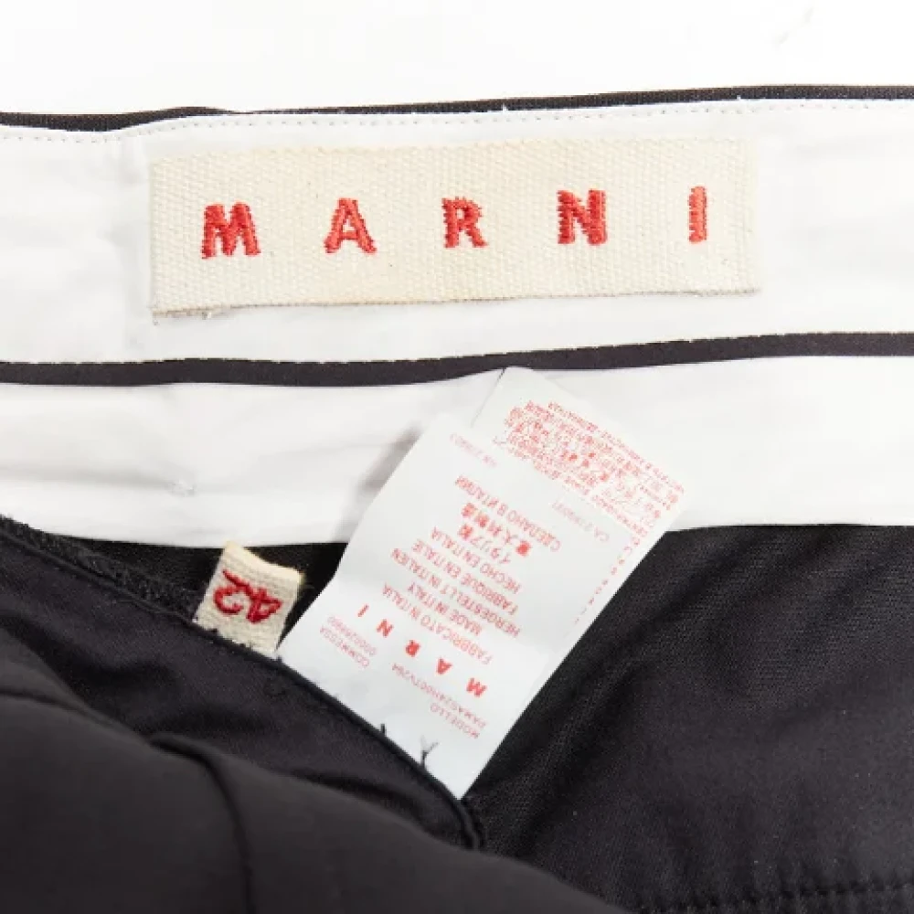 Marni Pre-owned Fabric bottoms Black Dames