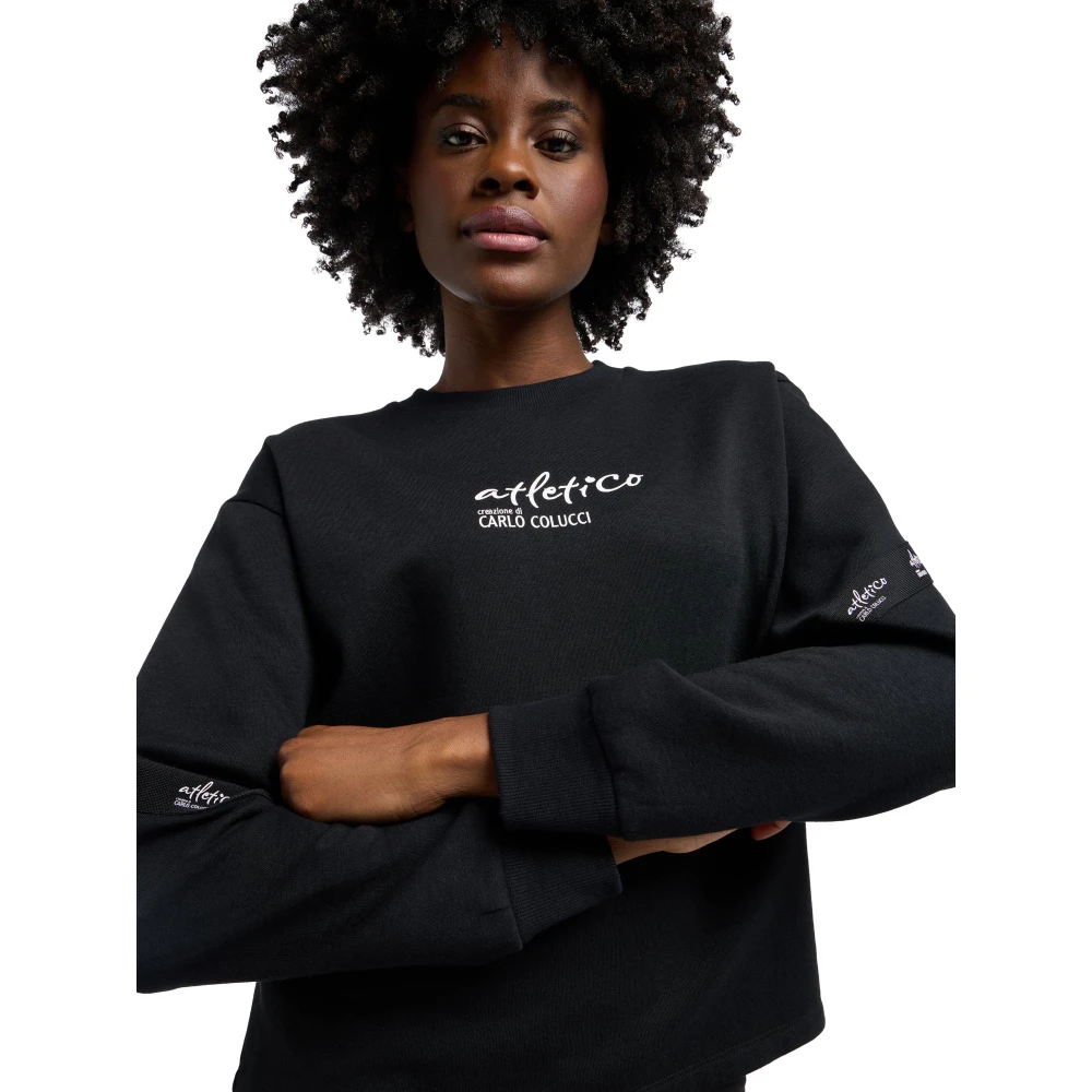 carlo colucci Urban Style Sweatshirt Atletico Collectie Black Dames