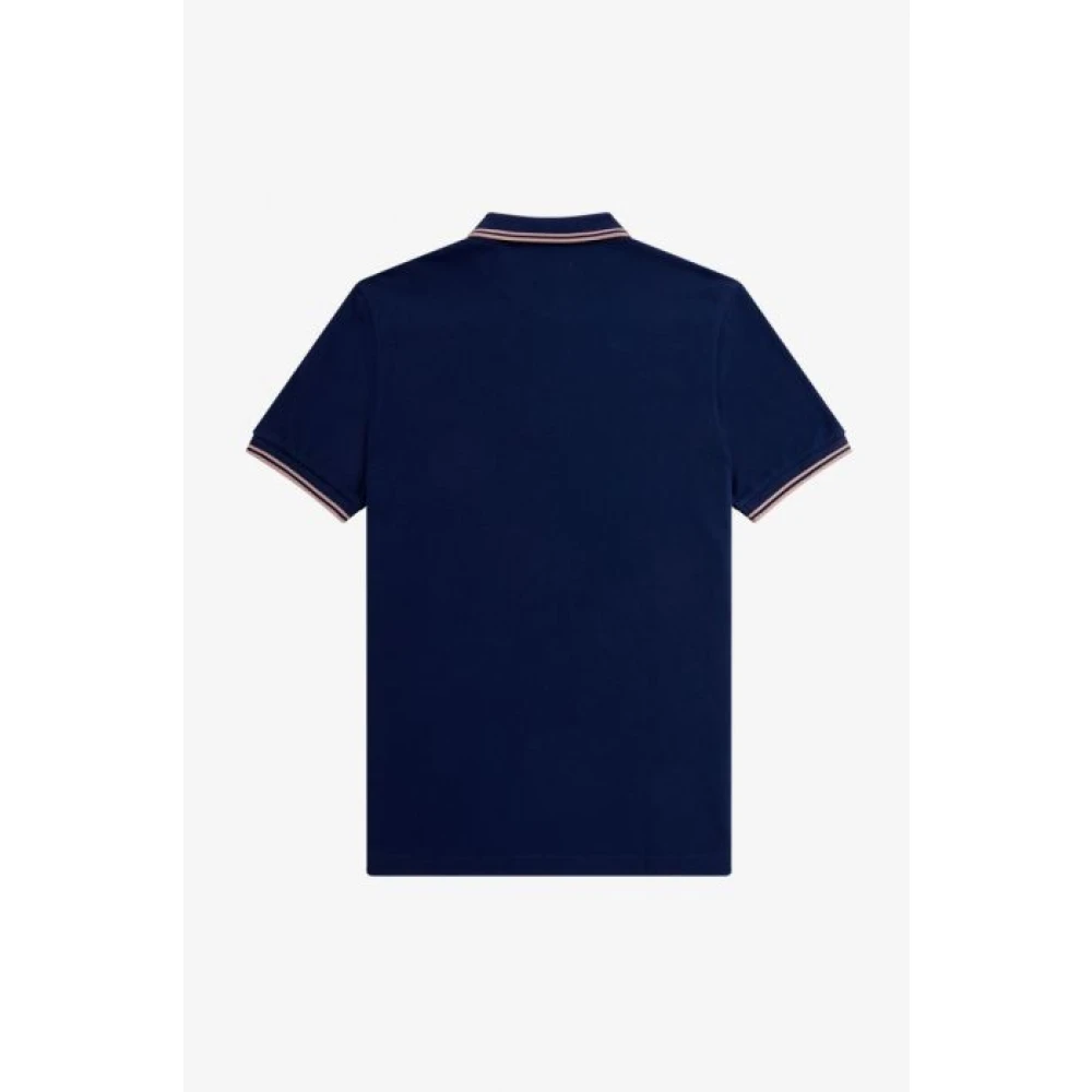 Fred Perry Slim Fit Twin Tipped Polo in Blauw Roze Blue Heren