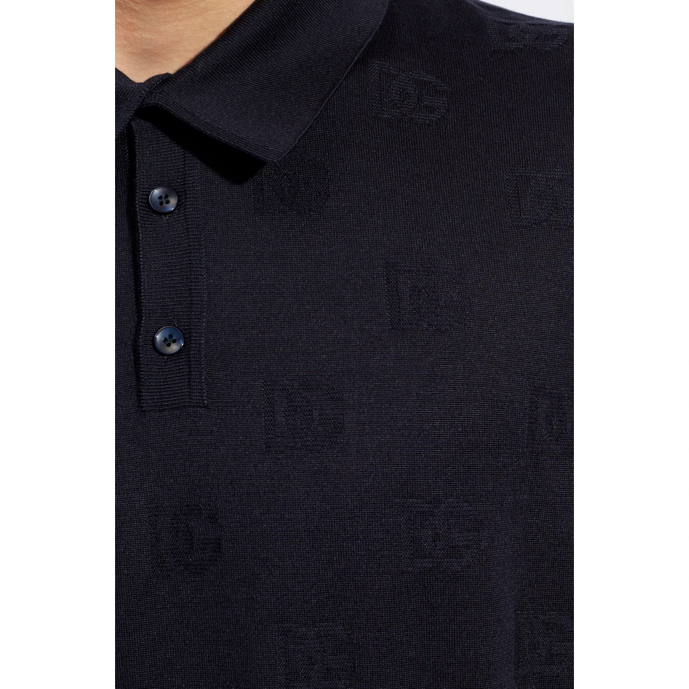 Dolce & Gabbana Polo shirt met logo Black Heren