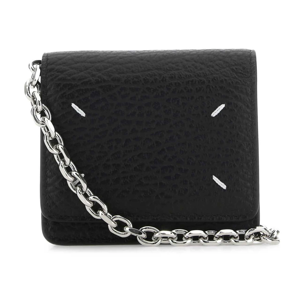 Maison Margiela Wallet On Chain Small - Female - Wallets & Cardholders - Black - One Size - Accessories