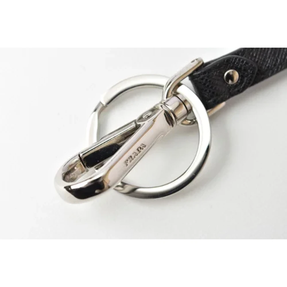 Prada Vintage Pre-owned Leather key-holders Black Dames