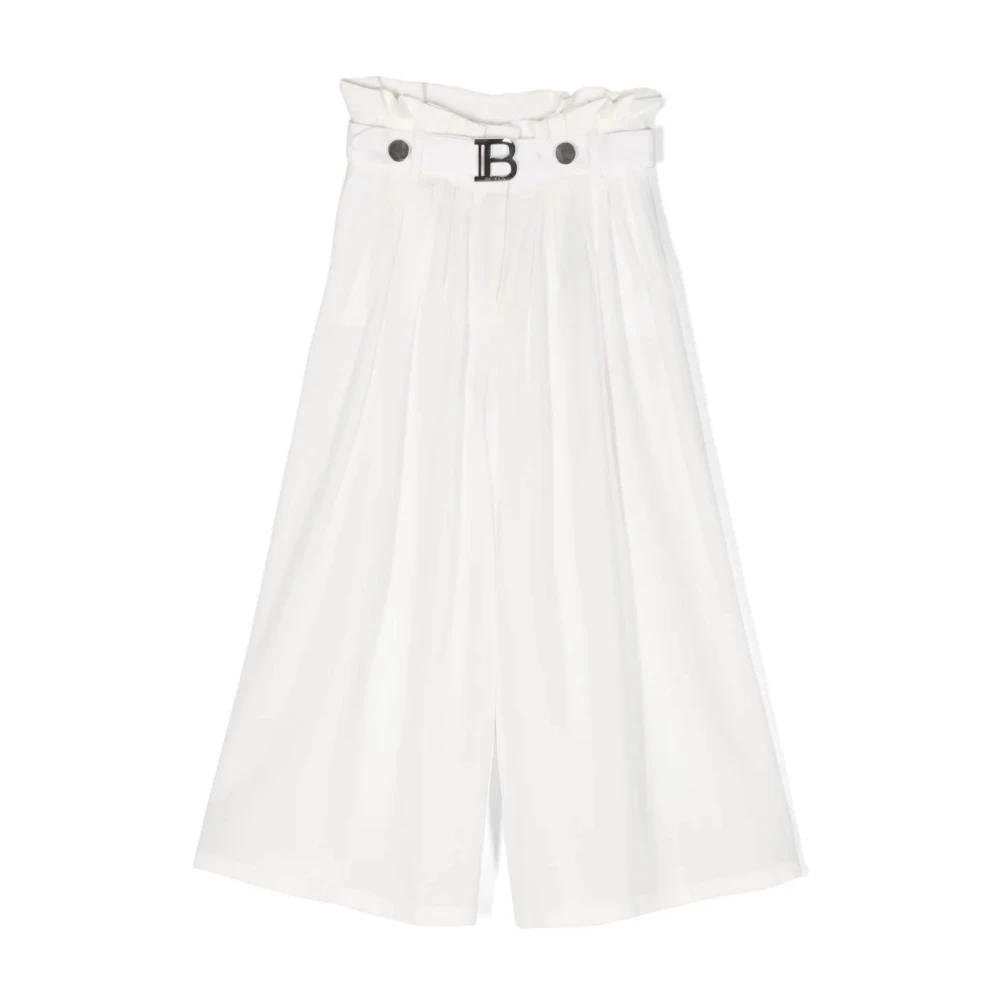 Balmain Girls White Beige Suit Trousers For - Trousers - 12 Y - Kids