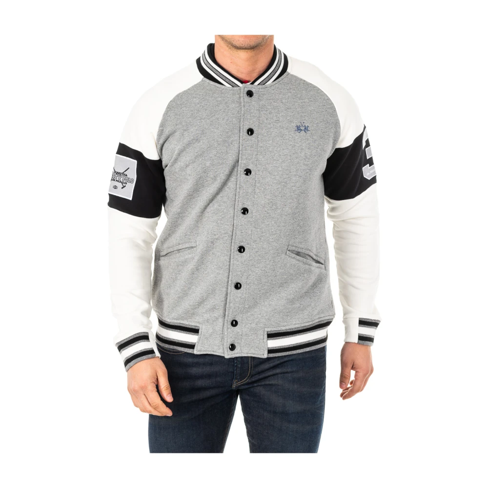 La Martina Men's Gray Long Sleeve Cardigan - Cardigans - Xs - Knitwear