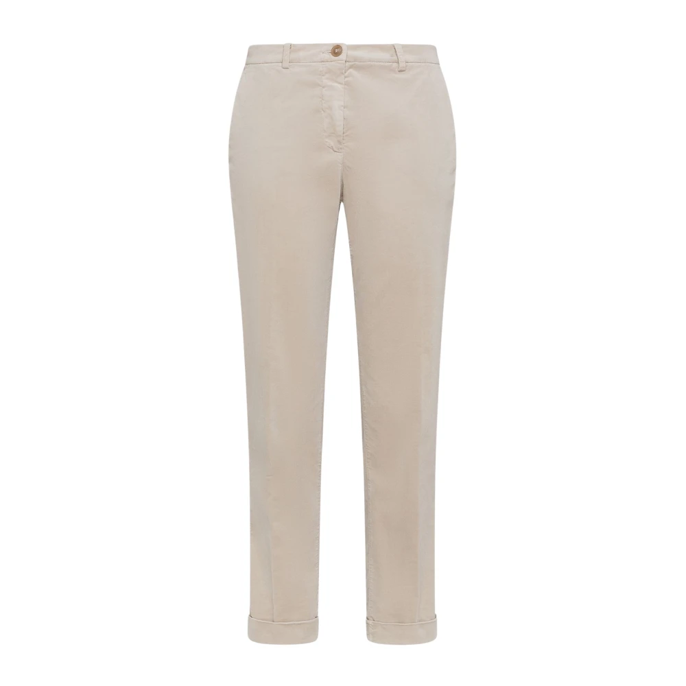 Seventy Velvet Chino Broek voor Moderne Vrouwen Beige Dames