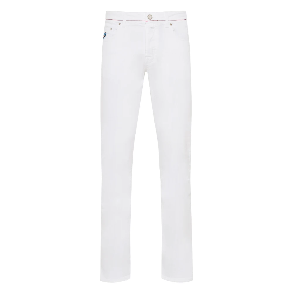 Jacob Cohën Stretch katoenen broek met vijf zakken White Heren