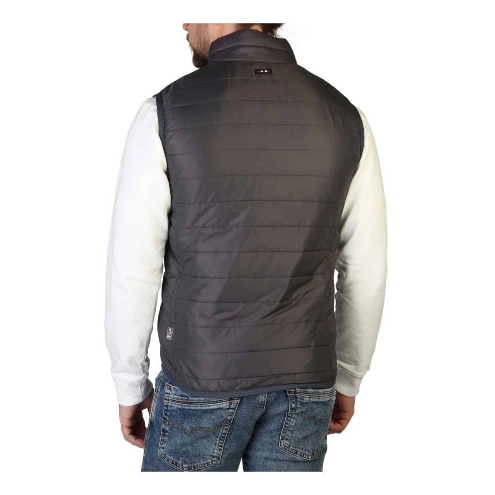 Napapijri Mouwloze jas met logodetails Gray Heren