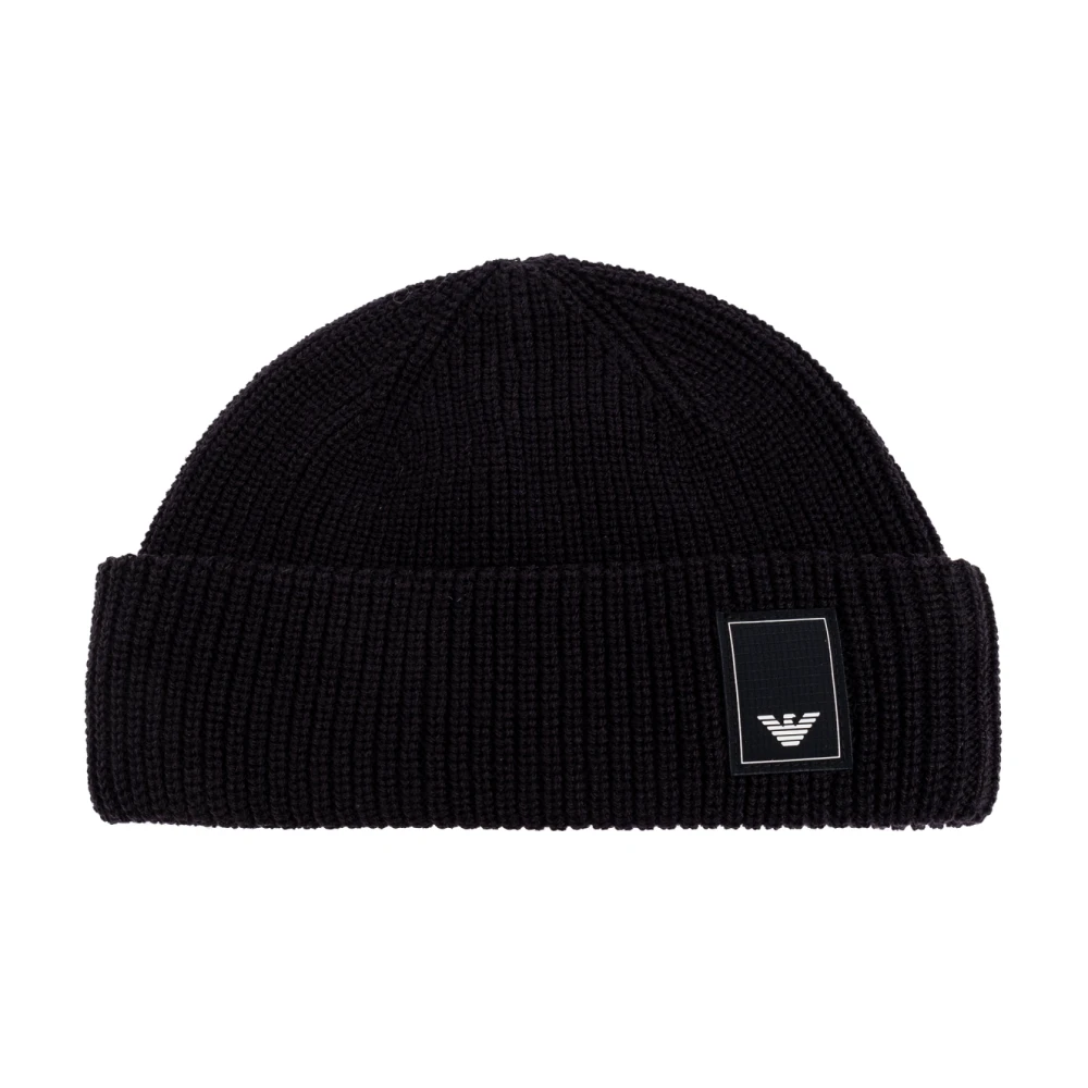 Emporio Armani Pet met logopatch Black Heren