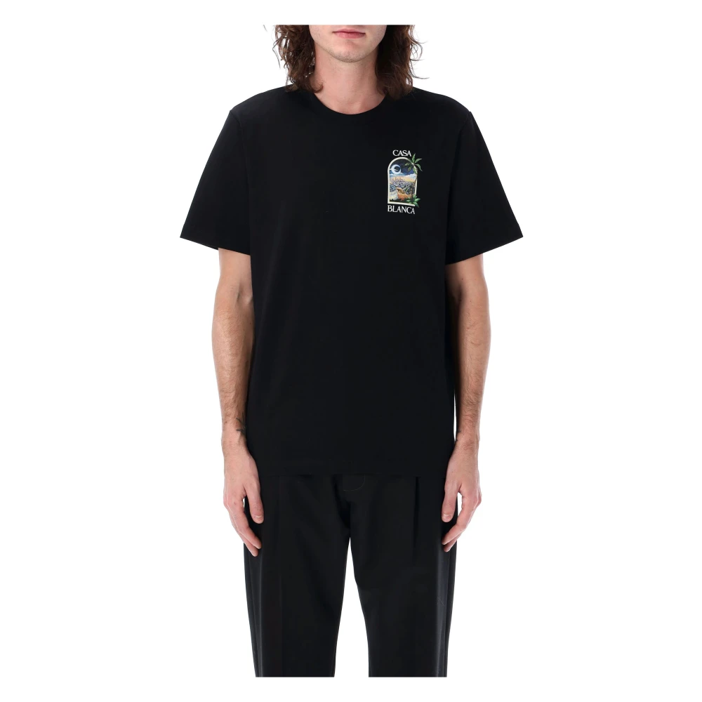 Casablanca Nacht Print T-Shirt Black Heren