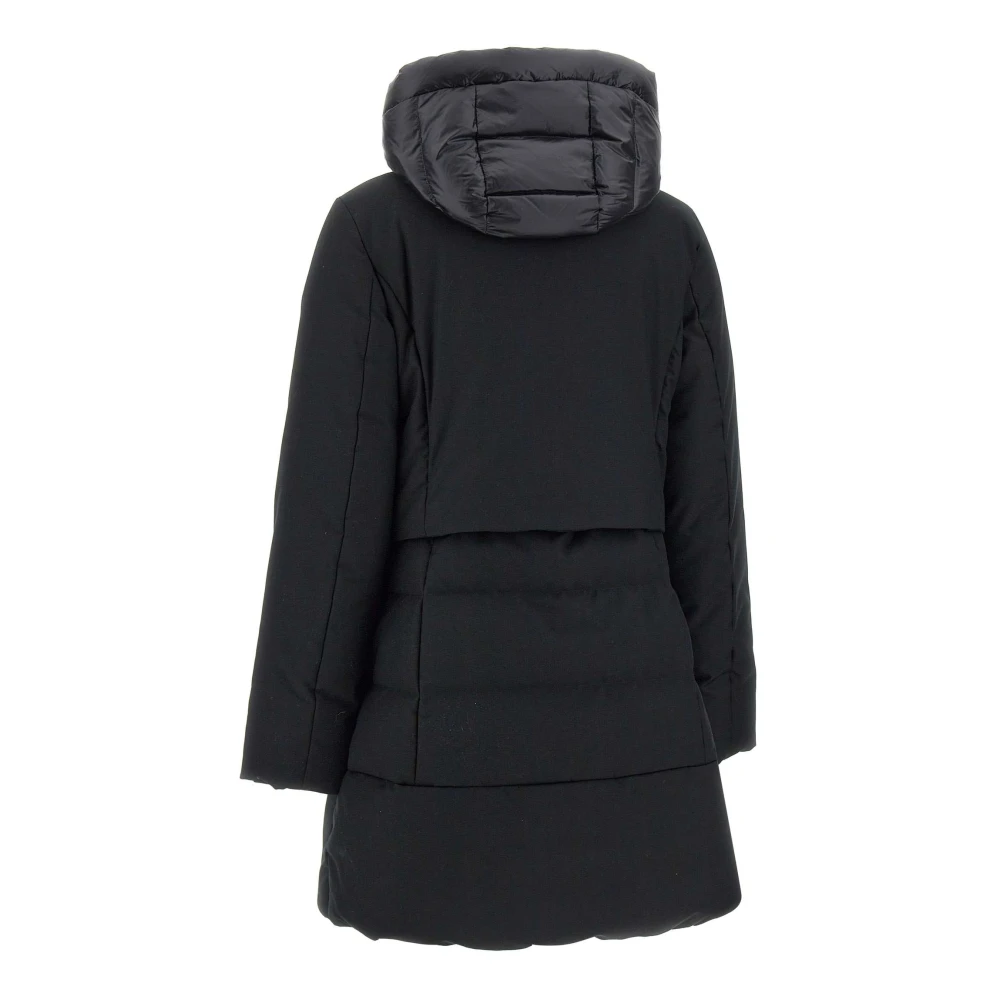 Woolrich Zwarte Parka Luxe 2-in-1 Jas Black Dames