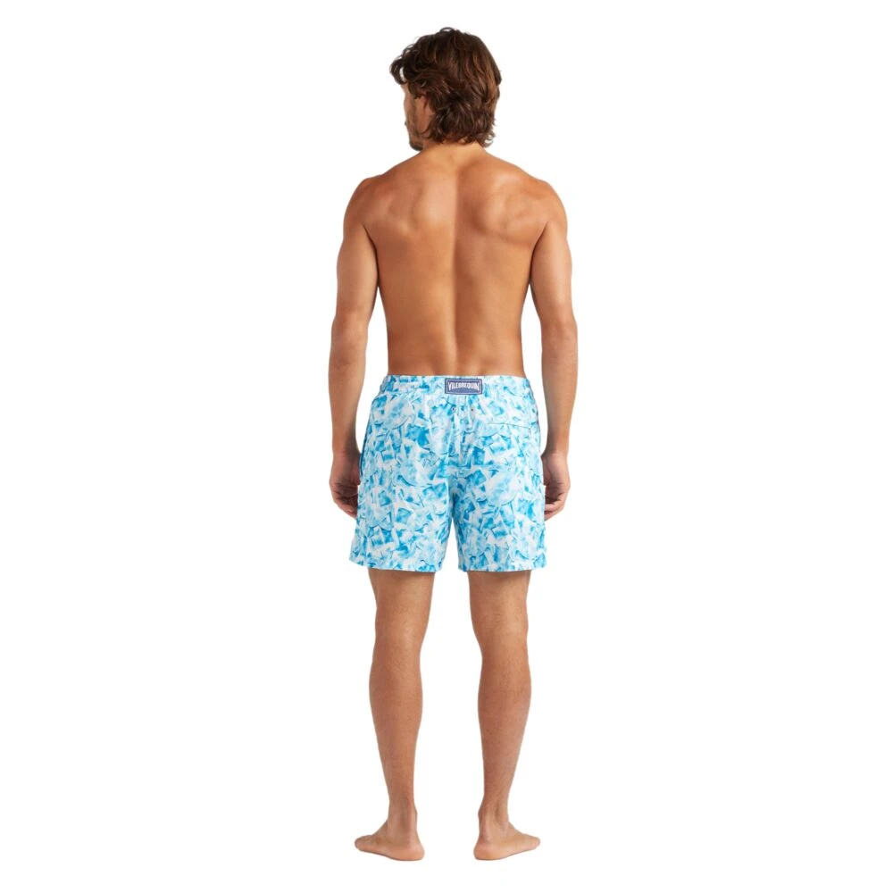 Vilebrequin Ultralichte en opvouwbare Iced Turtles zwemshorts voor heren Blue Heren
