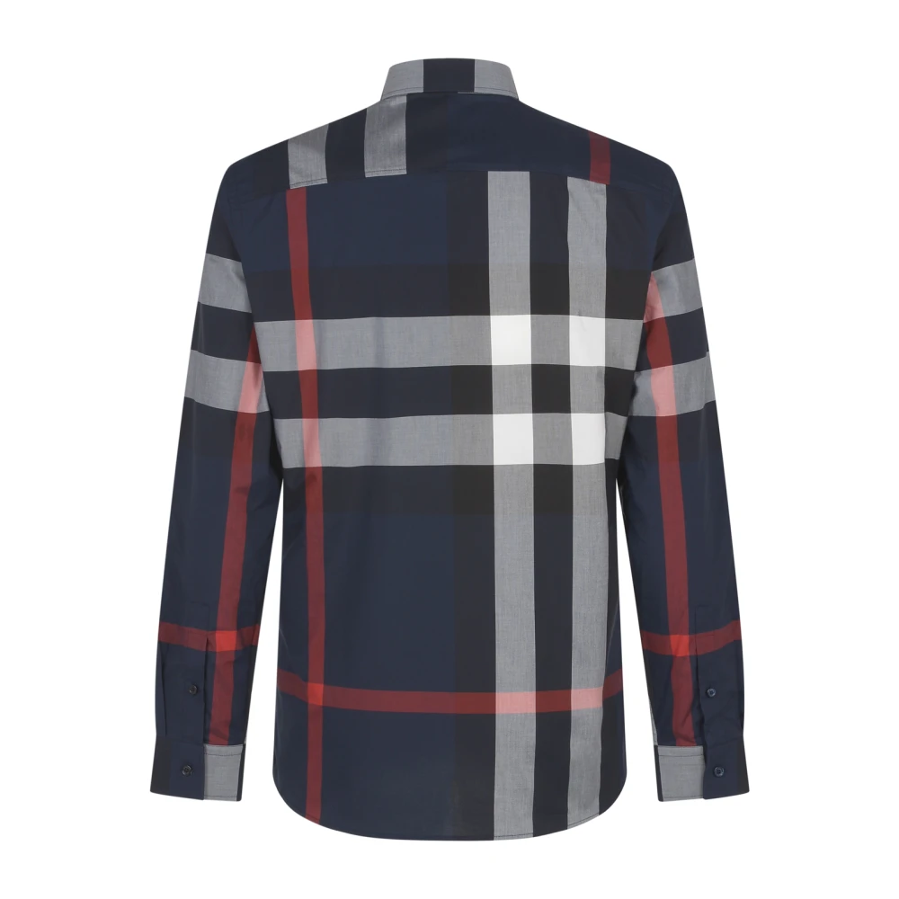 Burberry Geruite Slim Fit Katoenen Overhemd Multicolor Heren